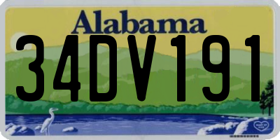 AL license plate 34DV191