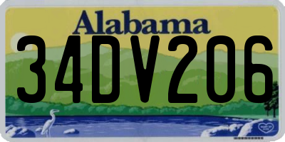 AL license plate 34DV206