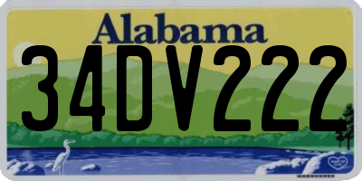 AL license plate 34DV222