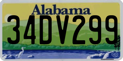 AL license plate 34DV299