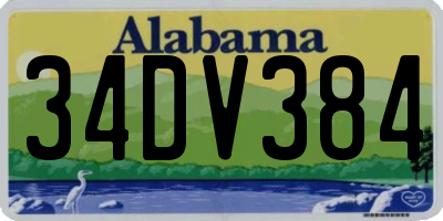 AL license plate 34DV384