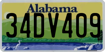 AL license plate 34DV409