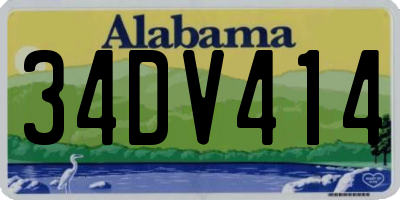 AL license plate 34DV414