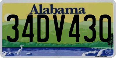 AL license plate 34DV430