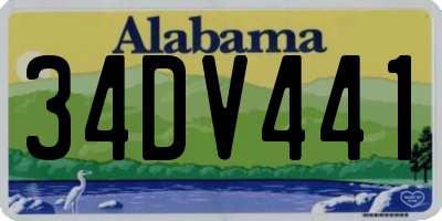 AL license plate 34DV441
