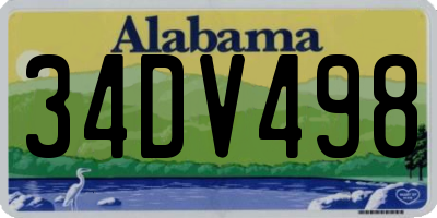 AL license plate 34DV498