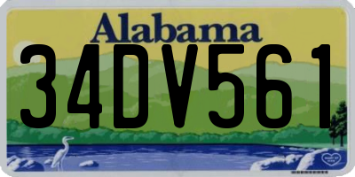 AL license plate 34DV561