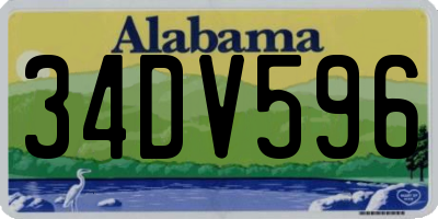 AL license plate 34DV596