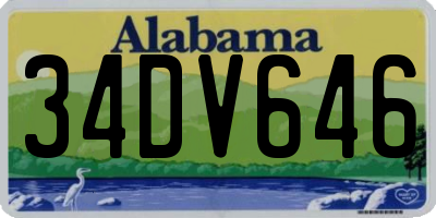 AL license plate 34DV646