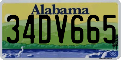 AL license plate 34DV665