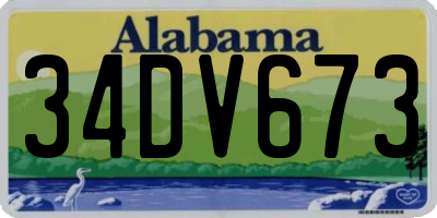 AL license plate 34DV673