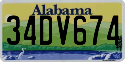 AL license plate 34DV674