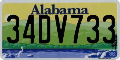 AL license plate 34DV733
