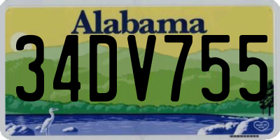 AL license plate 34DV755