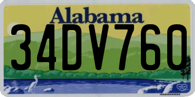 AL license plate 34DV760