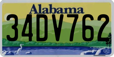 AL license plate 34DV762