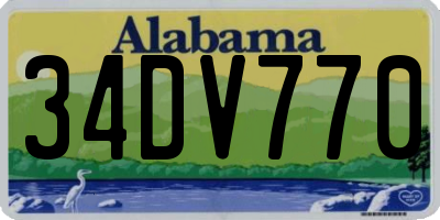 AL license plate 34DV770