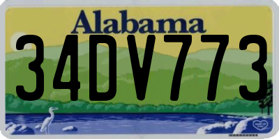 AL license plate 34DV773