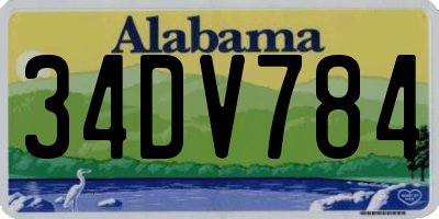 AL license plate 34DV784