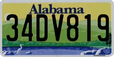 AL license plate 34DV819