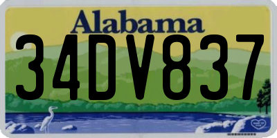 AL license plate 34DV837