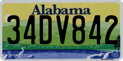 AL license plate 34DV842