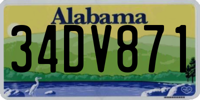 AL license plate 34DV871
