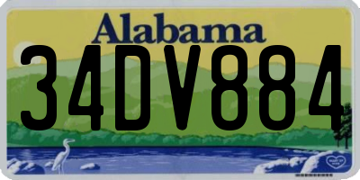 AL license plate 34DV884