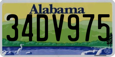 AL license plate 34DV975