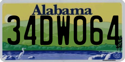 AL license plate 34DW064