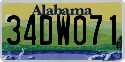 AL license plate 34DW071