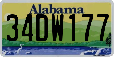 AL license plate 34DW177