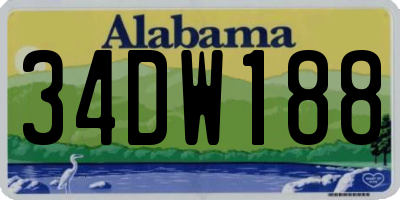 AL license plate 34DW188