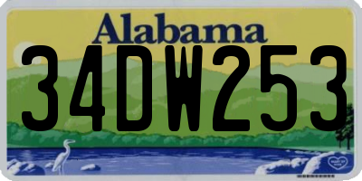 AL license plate 34DW253