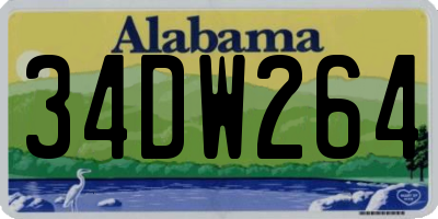 AL license plate 34DW264