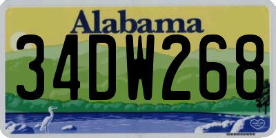 AL license plate 34DW268
