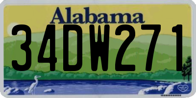 AL license plate 34DW271