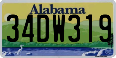 AL license plate 34DW319