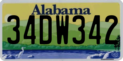 AL license plate 34DW342
