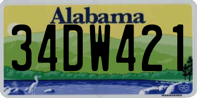 AL license plate 34DW421