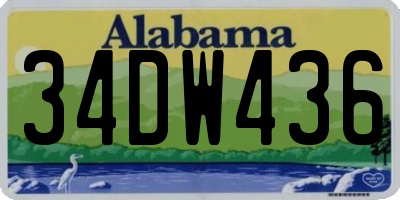 AL license plate 34DW436