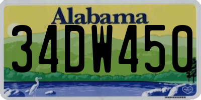 AL license plate 34DW450