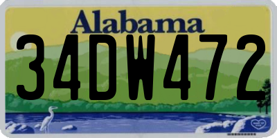 AL license plate 34DW472
