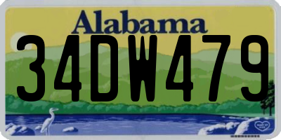AL license plate 34DW479