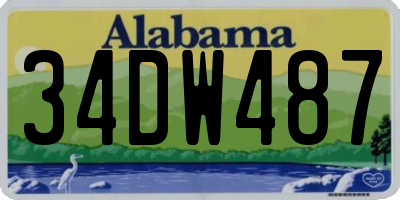 AL license plate 34DW487