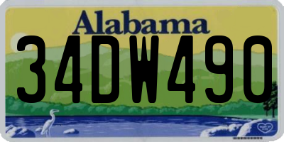 AL license plate 34DW490