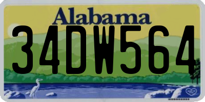 AL license plate 34DW564