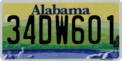 AL license plate 34DW601