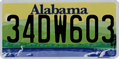 AL license plate 34DW603