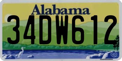 AL license plate 34DW612
